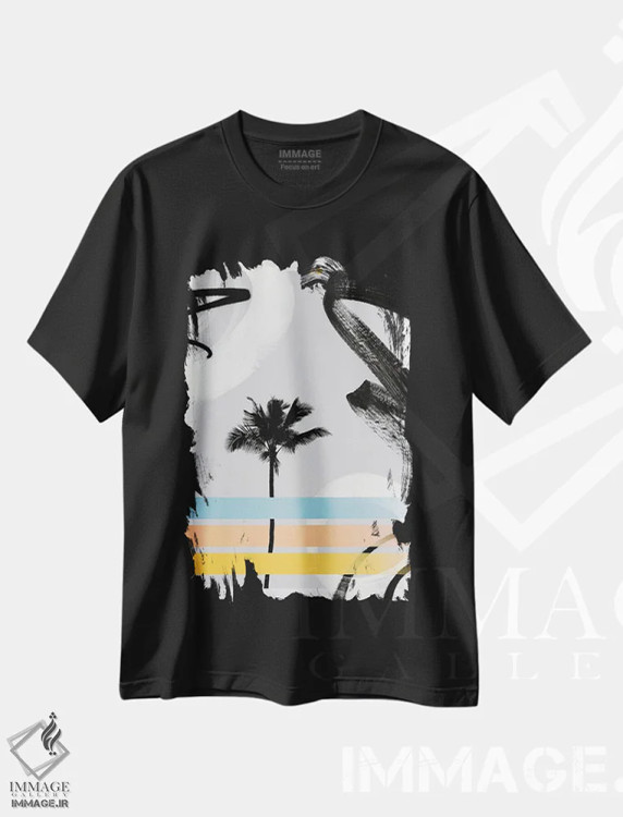 تیشرت مشکی طرح دار – تیشرت طبیعت ,کوکو بلو اثر مارتین الزنر immage.ir