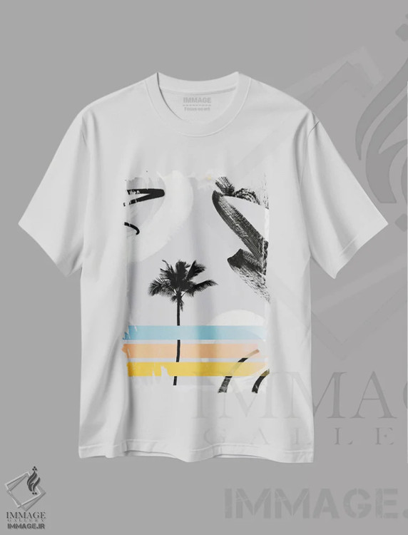 تیشرت سفید طرح دار – تیشرت طبیعت ,کوکو بلو اثر مارتین الزنر فروشگاه ایماژ