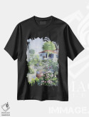 تیشرت مشکی طرح دار – تیشرت طبیعت ,باغ ایتالیایی اثر پیتر موتز فروشگاه ایماژ
