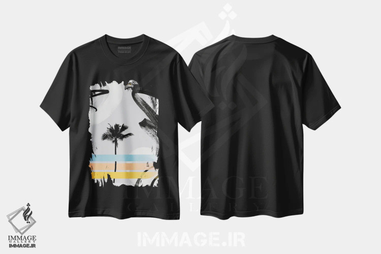 تیشرت مشکی طرح دار – تیشرت طبیعت ,کوکو بلو اثر مارتین الزنر immage.ir