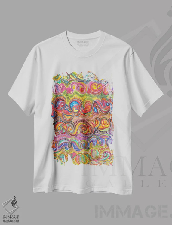 تیشرت سفید طرح دار – تیشرت فانتزی ,پری دریایی اثر مورین کلافی immage.ir