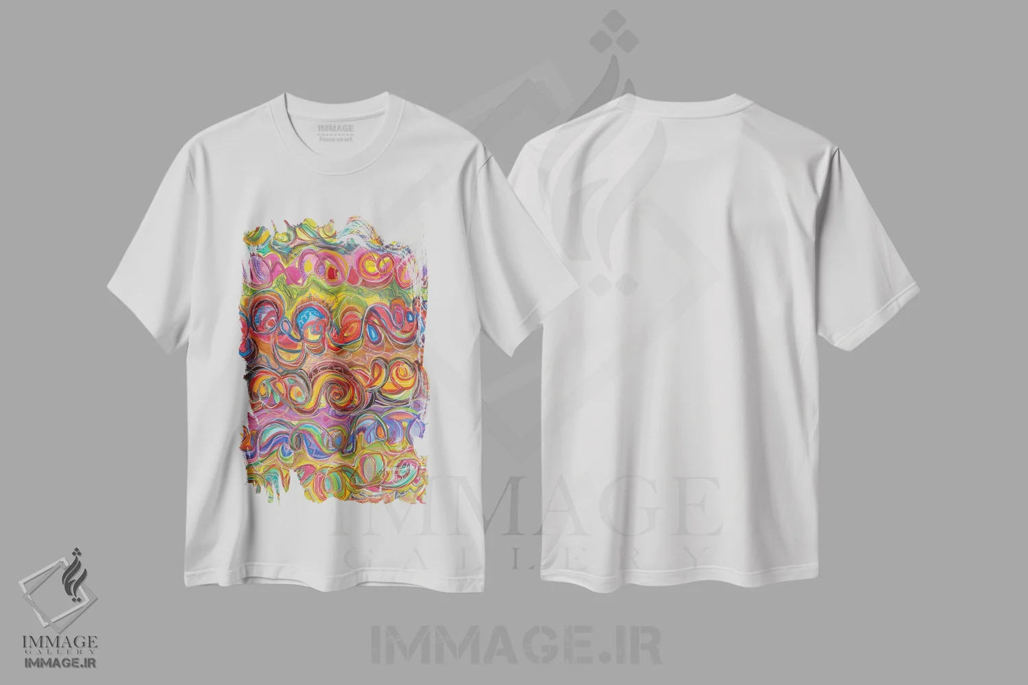 تیشرت سفید طرح دار – تیشرت فانتزی ,پری دریایی اثر مورین کلافی immage.ir