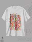 تیشرت سفید طرح دار – تیشرت انتزاعی ,با یک دل اثر مورین کلافی immage.ir