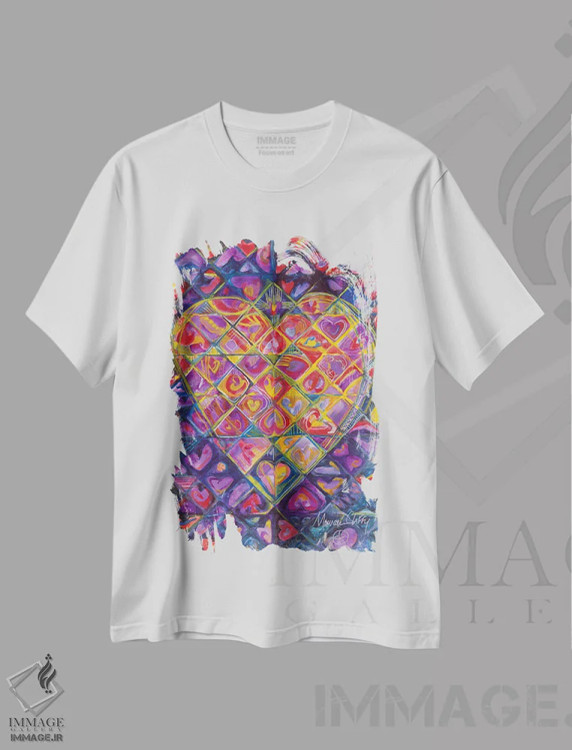 تیشرت سفید طرح دار – تیشرت فانتزی ,کوئین اثر مورین کلافی immage.ir