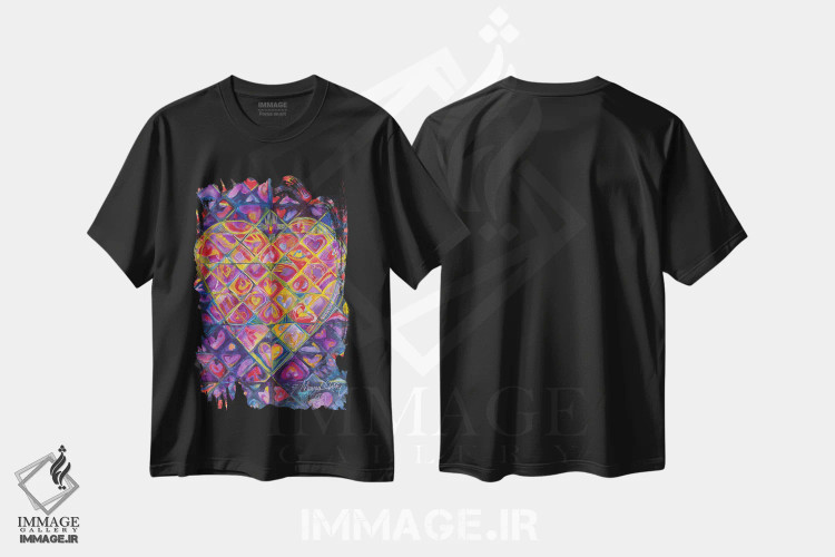 تیشرت مشکی طرح دار – تیشرت فانتزی ,کوئین اثر مورین کلافی فروشگاه ایماژ