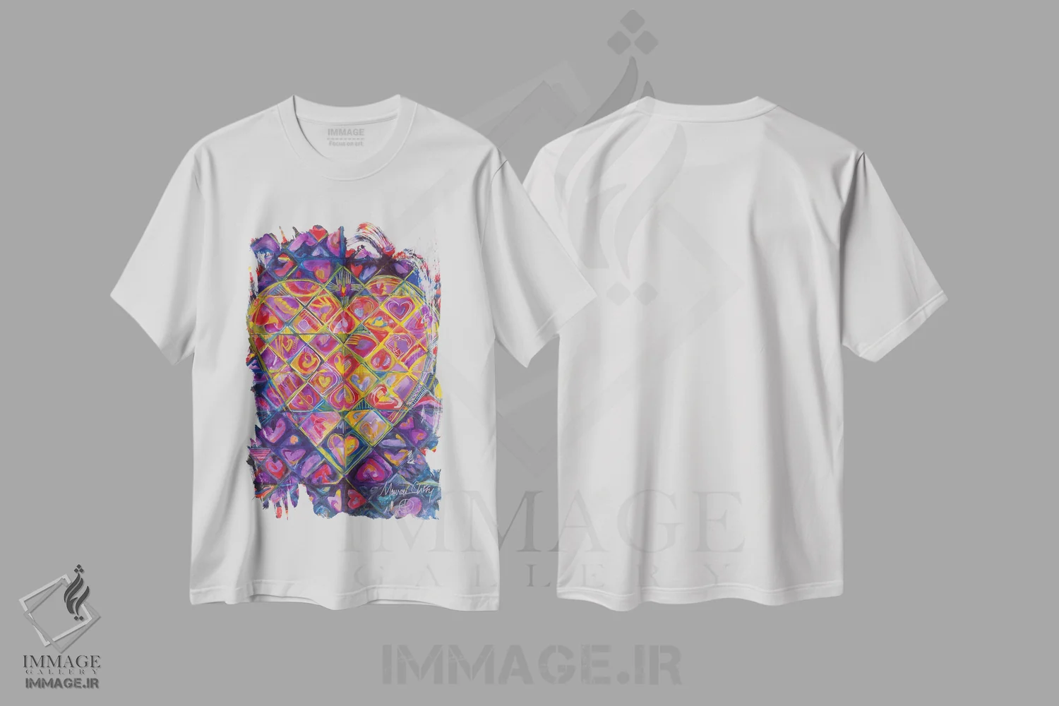 تیشرت سفید طرح دار – تیشرت فانتزی ,کوئین اثر مورین کلافی immage.ir