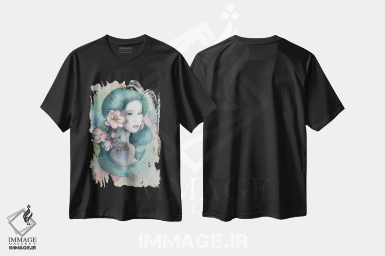 تیشرت مشکی طرح دار – تیشرت گلدار هنری ,ماگنولیاها در غروب اثر مارین لوپ فروشگاه ایماژ