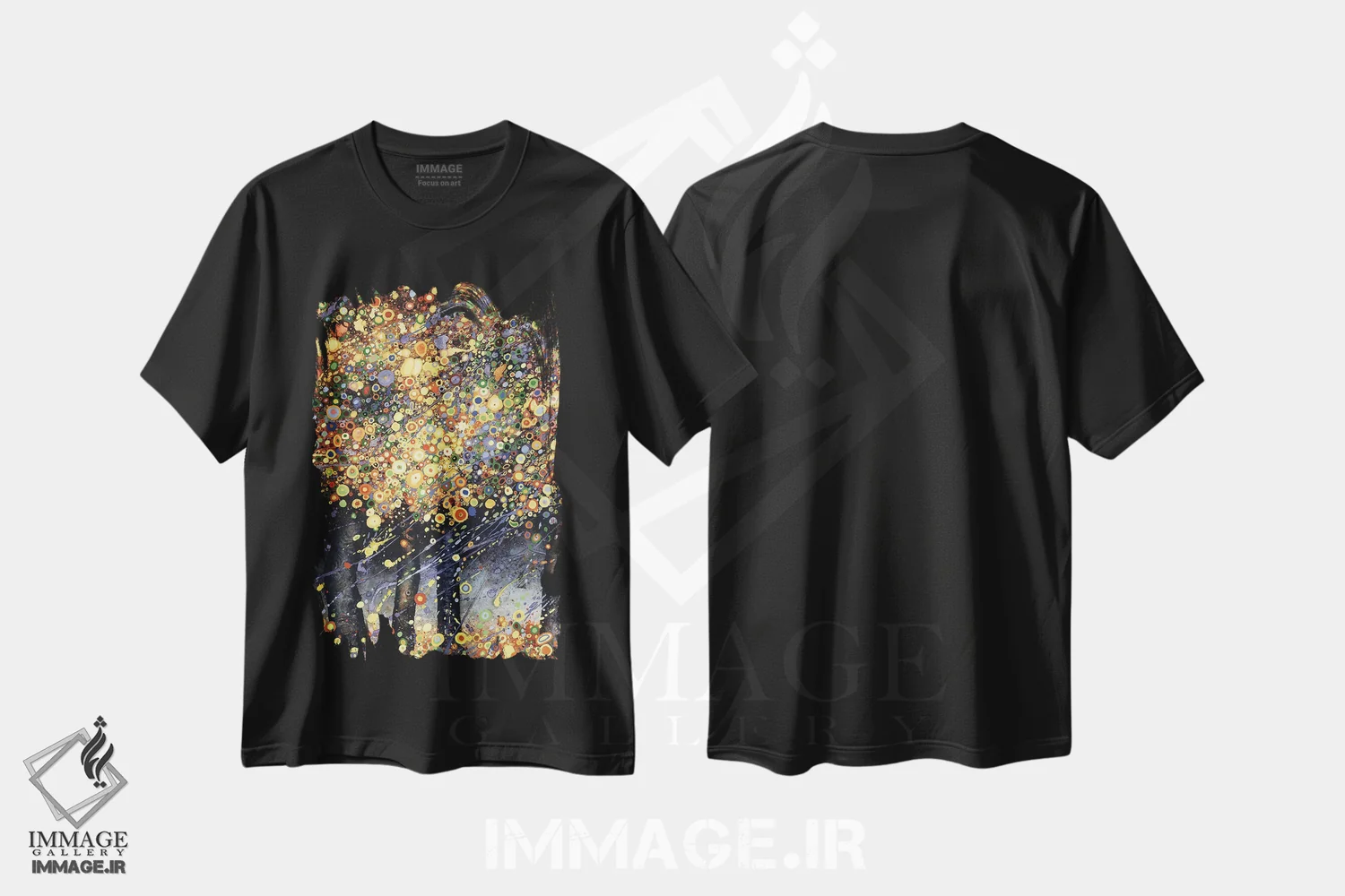 تیشرت مشکی طرح دار – تیشرت پاییزه ,توفان اثر مگی واندواله فروشگاه ایماژ
