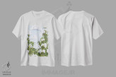 تیشرت سفید طرح دار – تیشرت گلی ,سرگردان اثر مگی واندواله فروشگاه ایماژ