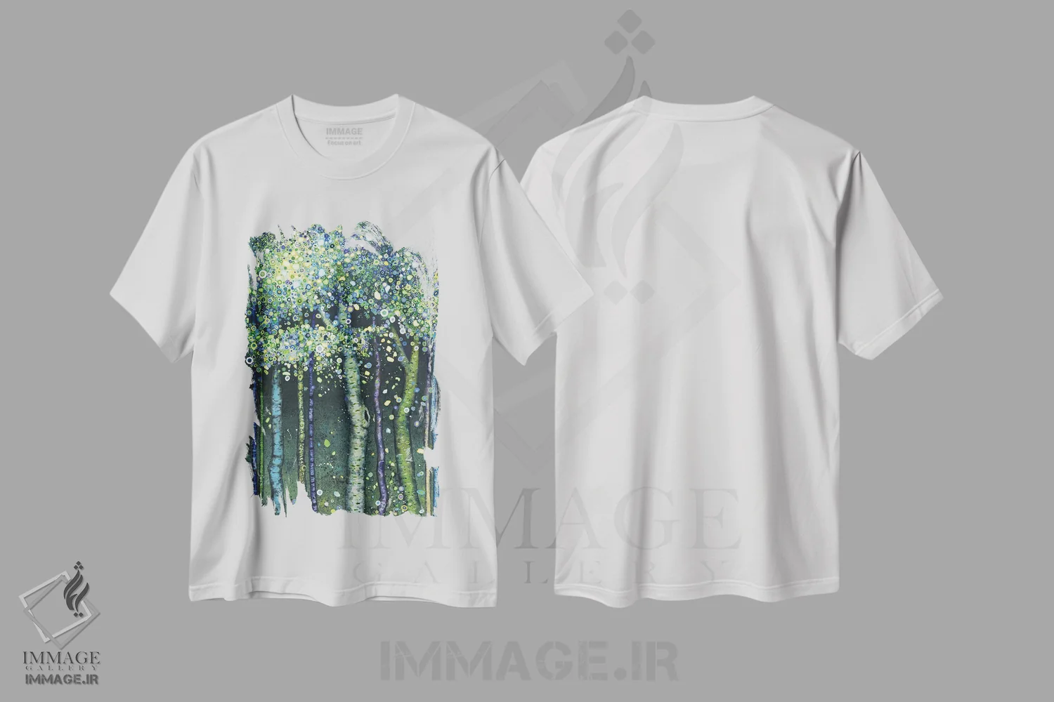 تیشرت سفید طرح دار – تیشرت طبیعت ,اعتدال بهاری اثر مگی واندواله immage.ir