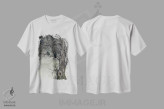 تیشرت سفید طرح دار – تیشرت کلاغ ,محل خوابیدن پرندگان اثر مگی واندواله immage.ir
