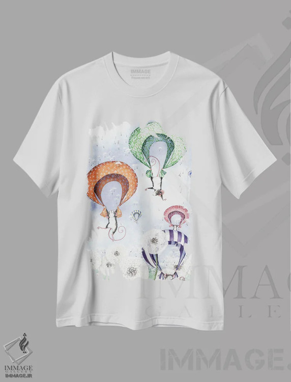 تیشرت سفید طرح دار – تیشرت طنز حیوانات ,سقوط آزاد اثر مگی واندواله immage.ir