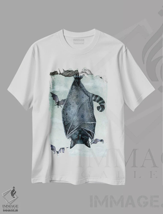 تیشرت سفید طرح دار – تیشرت هنری ,چرت گربه ای اثر مگی واندواله immage.ir