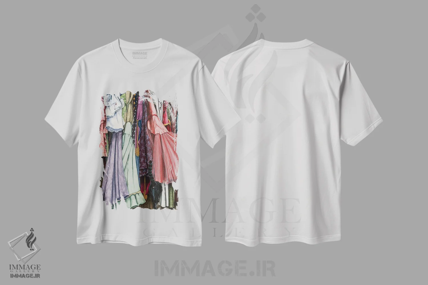 تیشرت سفید طرح دار – تیشرت هنری ,عتیقه یا کلاسیک اثر مگی واندواله فروشگاه ایماژ