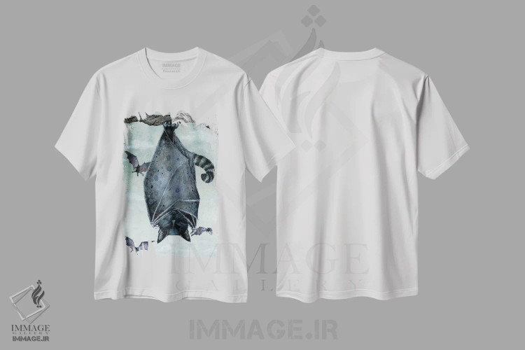 تیشرت سفید طرح دار – تیشرت هنری ,چرت گربه ای اثر مگی واندواله immage.ir