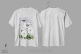 تیشرت سفید طرح دار – تیشرت گل دار ,زنبورهای شیک پوش اثر مگی واندواله فروشگاه ایماژ