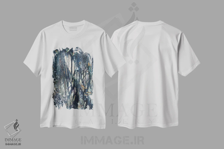 تیشرت سفید طرح دار – تیشرت طبیعت ,عنصری اثر مگی واندواله immage.ir