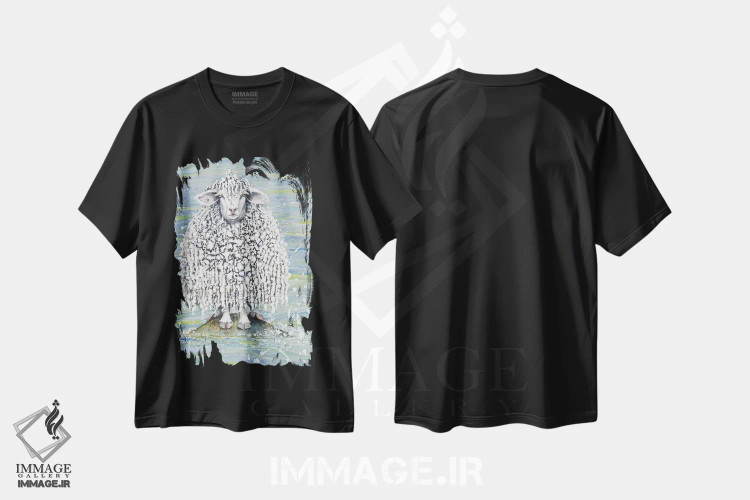 تیشرت مشکی طرح دار – تیشرت طبیعت ,سفر ساحلی اتل اثر مگی واندواله فروشگاه ایماژ