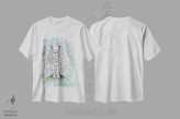 تیشرت سفید طرح دار – تیشرت طبیعت ,سفر ساحلی اتل اثر مگی واندواله immage.ir