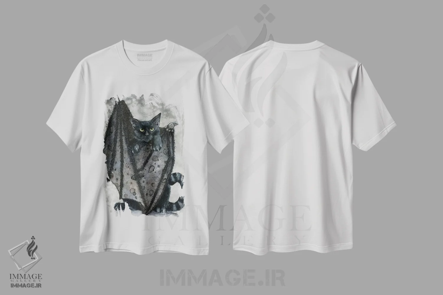 تیشرت سفید طرح دار – تیشرت سیاه سفید ,جمع شدن اثر مگی واندواله immage.ir