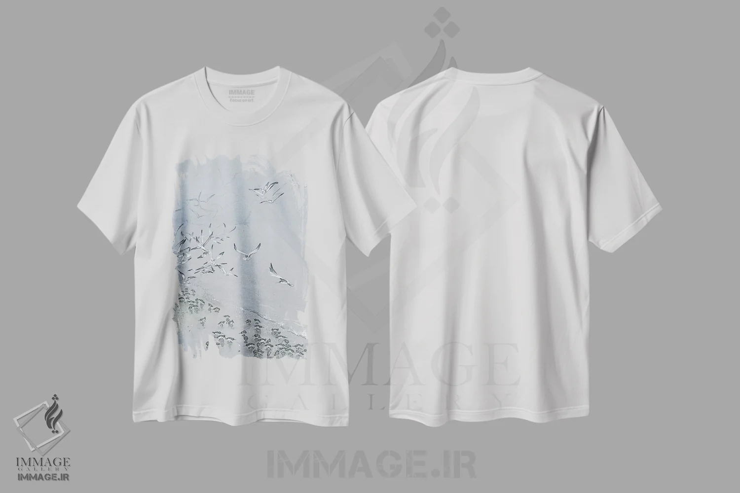 تیشرت سفید طرح دار – تیشرت طبیعت ,در محاصره مه اثر مگی واندواله immage.ir