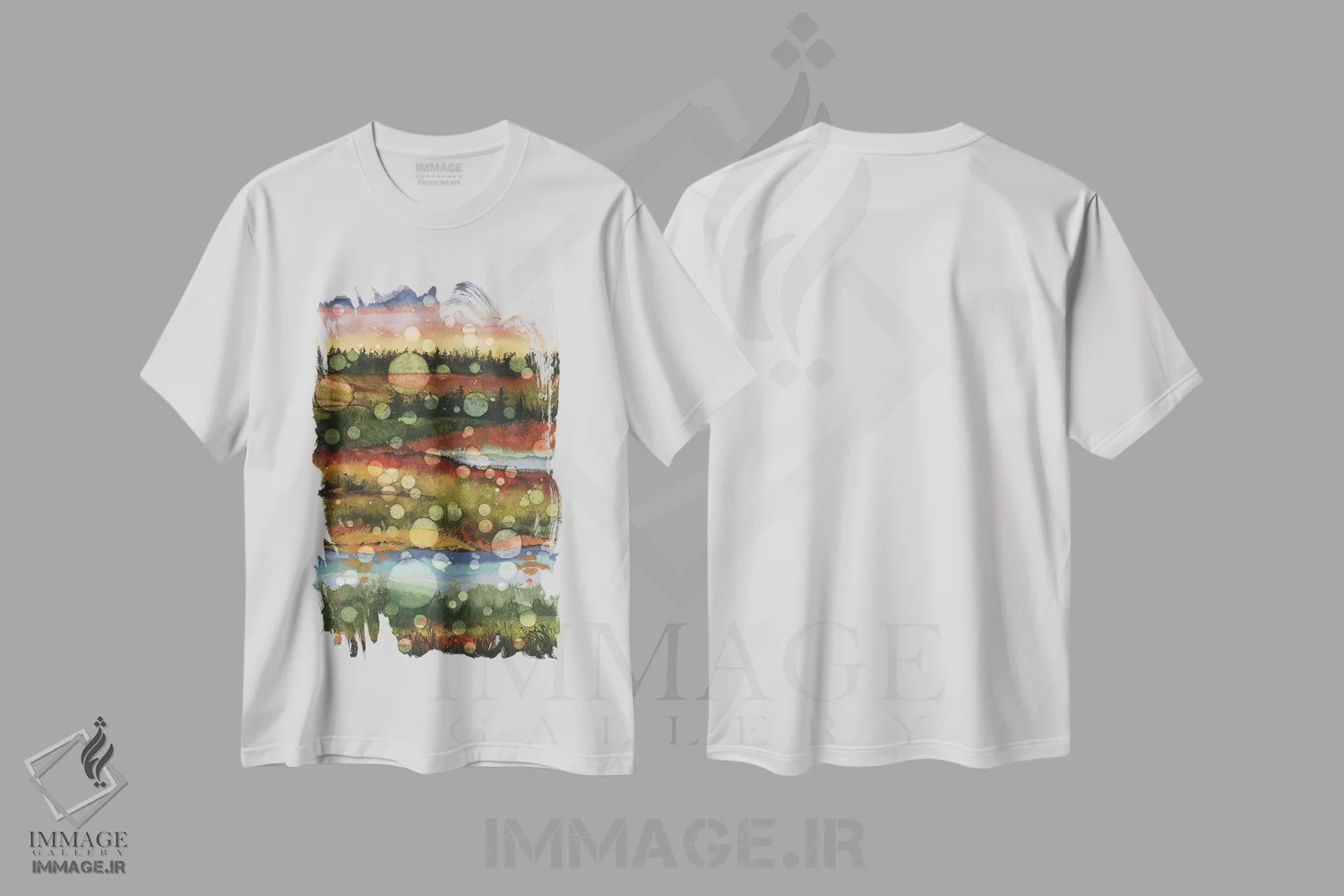 تیشرت سفید طرح دار – تیشرت هنری ,لحظات روشن بینی اثر مگی واندواله فروشگاه ایماژ