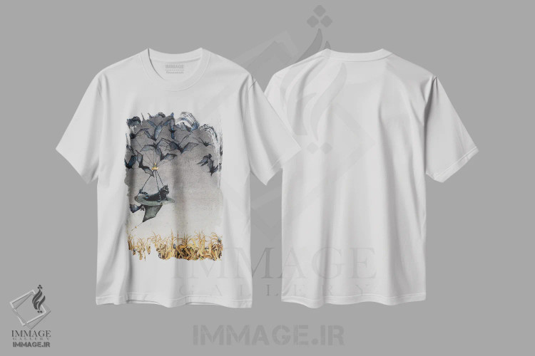 تیشرت سفید طرح دار – تیشرت فانتزی ,تا صبح مستقیم برو اثر مگی واندواله فروشگاه ایماژ