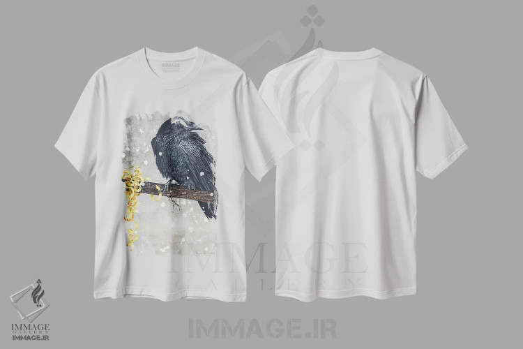 تیشرت سفید طرح دار – تیشرت هنری ,وسوسه انگیز اثر مگی واندواله فروشگاه ایماژ