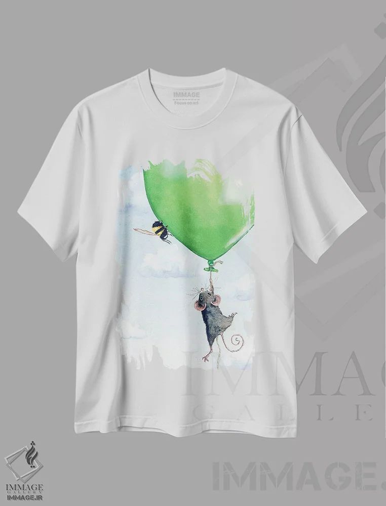 تیشرت سفید طرح دار – تیشرت کودکانه ,سلام اثر مگی واندواله immage.ir