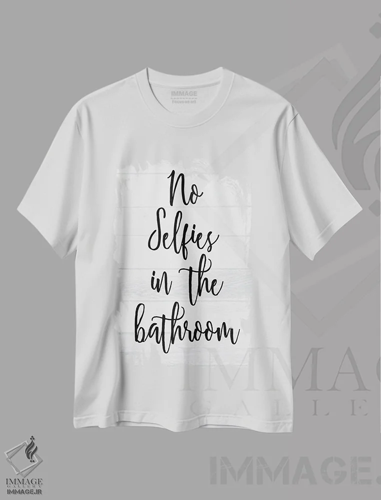 تیشرت سفید طرح دار – تیشرت تایپوگرافی ,بدون سلفی، شست وشوی سفید اثر میلی ویلا immage.ir