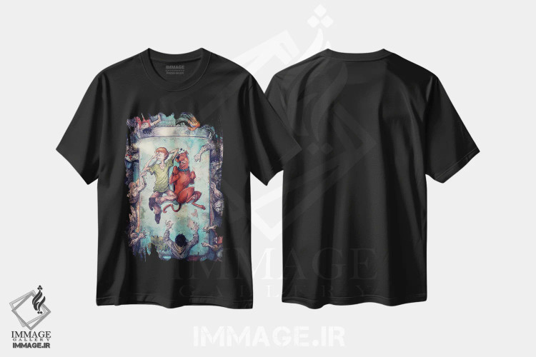 تیشرت مشکی طرح دار – تیشرت کارتونی ,شگی و اسکوبی؛ حال خوب اثر مارسلو ونتورا فروشگاه ایماژ
