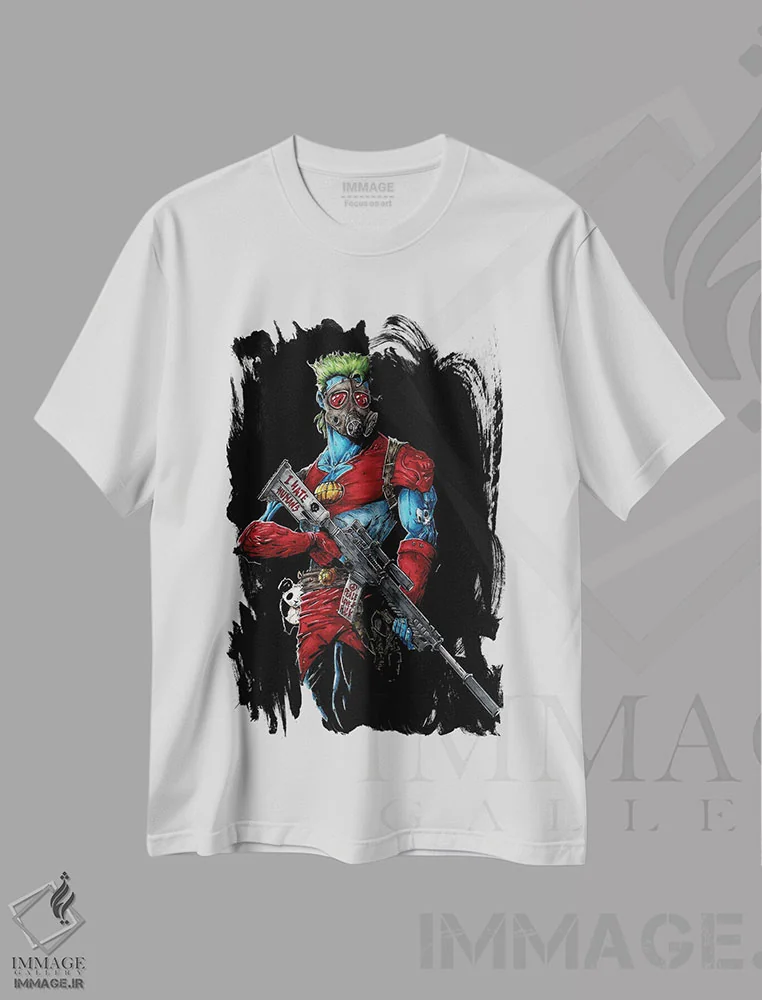 تیشرت سفید طرح دار – تیشرت فرهنگی ,کاپیتان پلنت اکوترویست اثر مارسلو ونتورا immage.ir