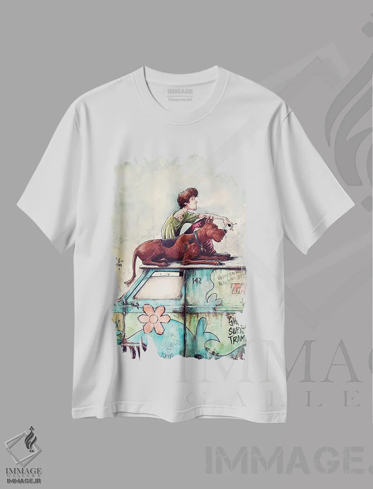 تیشرت سفید طرح دار – تیشرت کارتونی ,شگی سوپر ترمپ اثر مارسلو ونتورا فروشگاه ایماژ