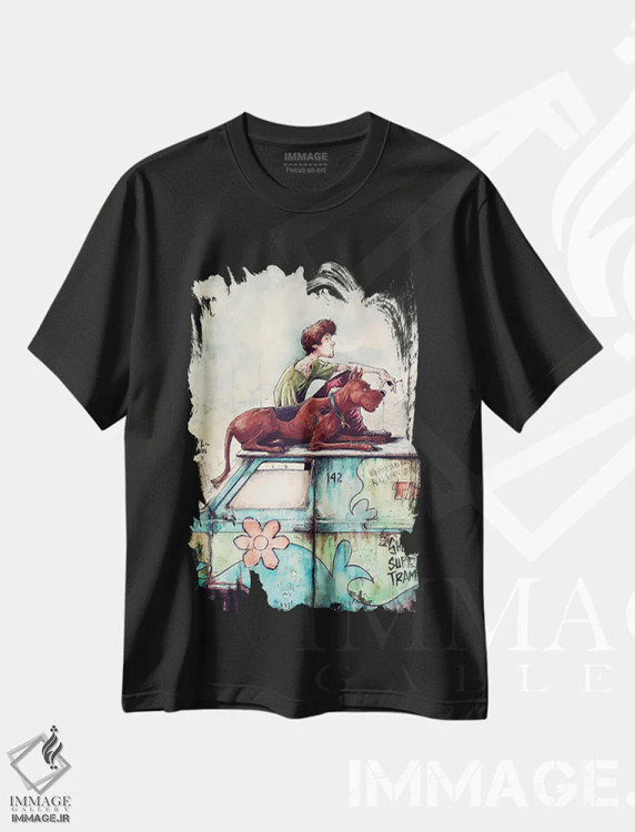 تیشرت مشکی طرح دار – تیشرت کارتونی ,شگی سوپر ترمپ اثر مارسلو ونتورا immage.ir