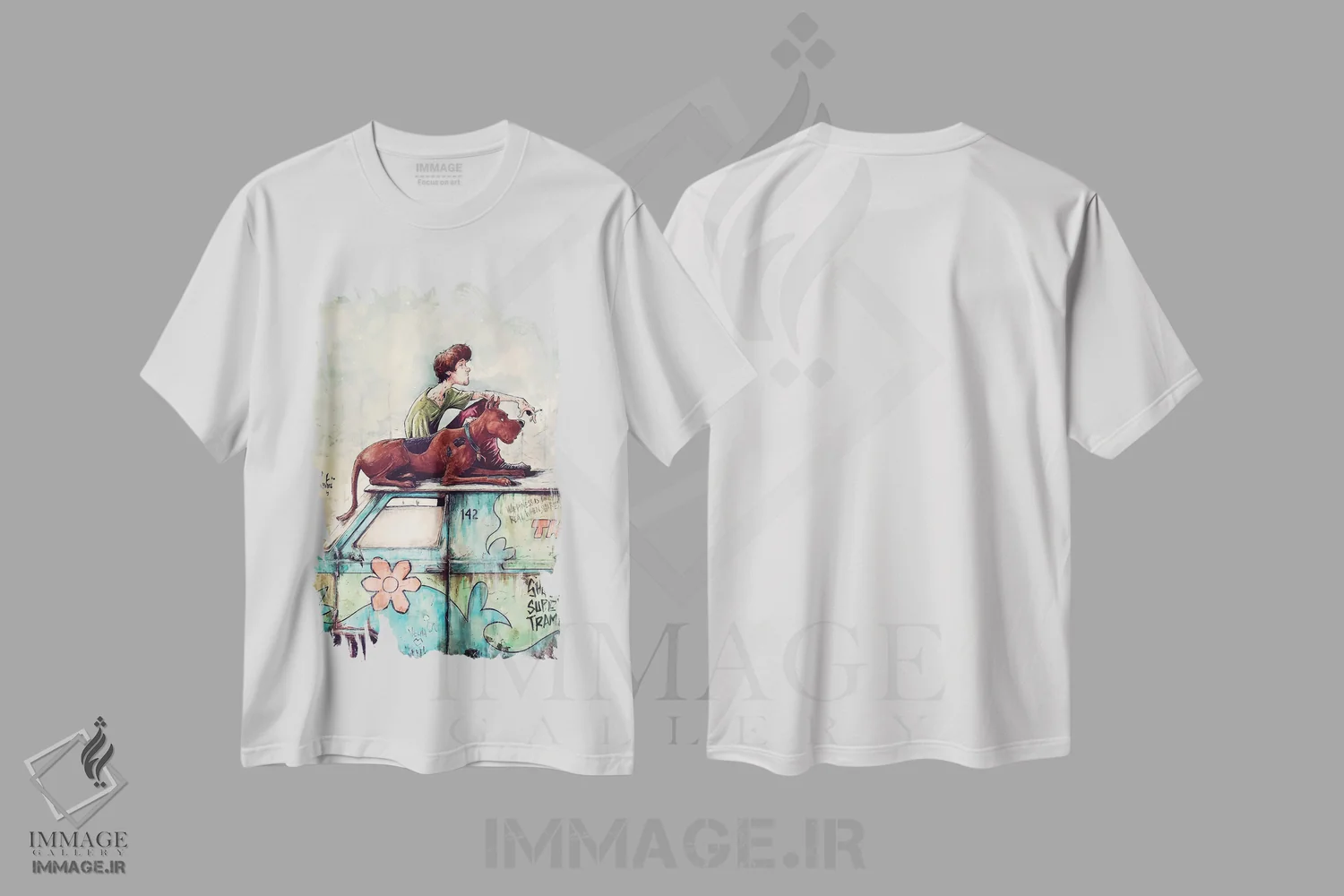 تیشرت سفید طرح دار – تیشرت کارتونی ,شگی سوپر ترمپ اثر مارسلو ونتورا فروشگاه ایماژ
