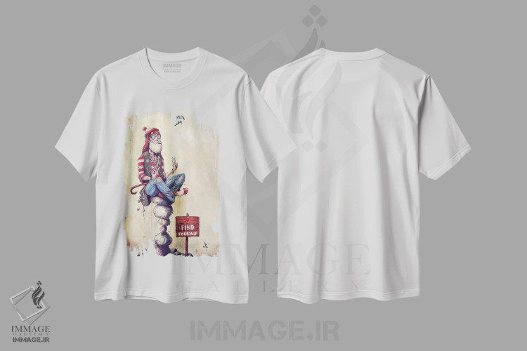 تیشرت سفید طرح دار – تیشرت طنز ,والی کجاست؟ اثر مارسلو ونتورا immage.ir