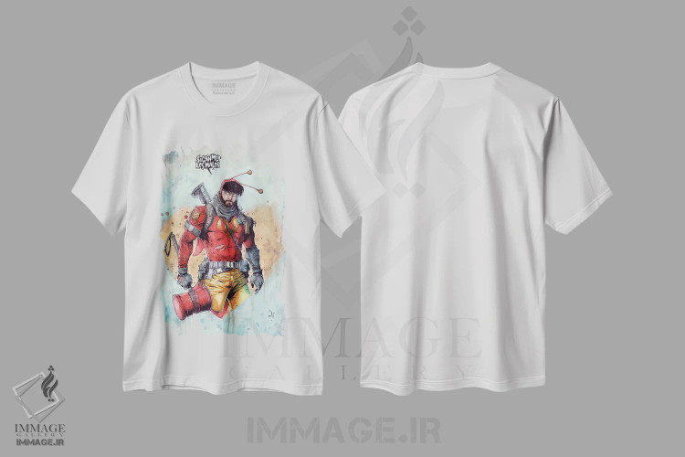 تیشرت سفید طرح دار – تیشرت طنز ,ال چاپولین کولورادو اثر مارسلو ونتورا فروشگاه ایماژ