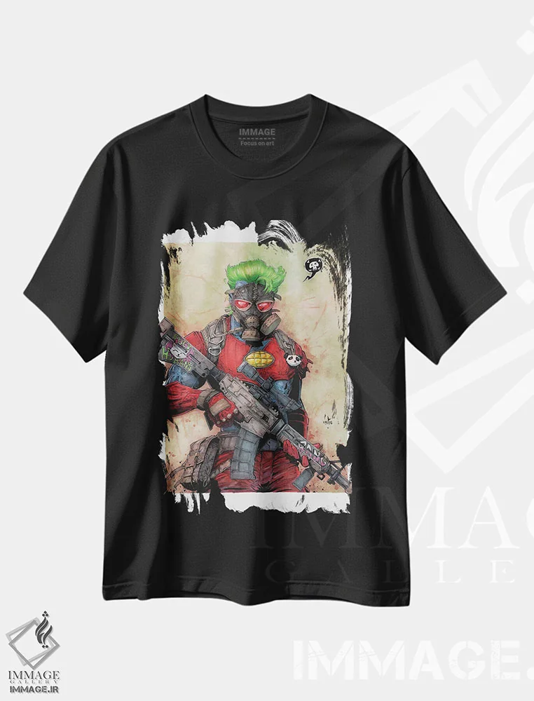 تیشرت مشکی طرح دار – تیشرت فانتزی ,کاپیتان پلنت اثر مارسلو ونتورا immage.ir