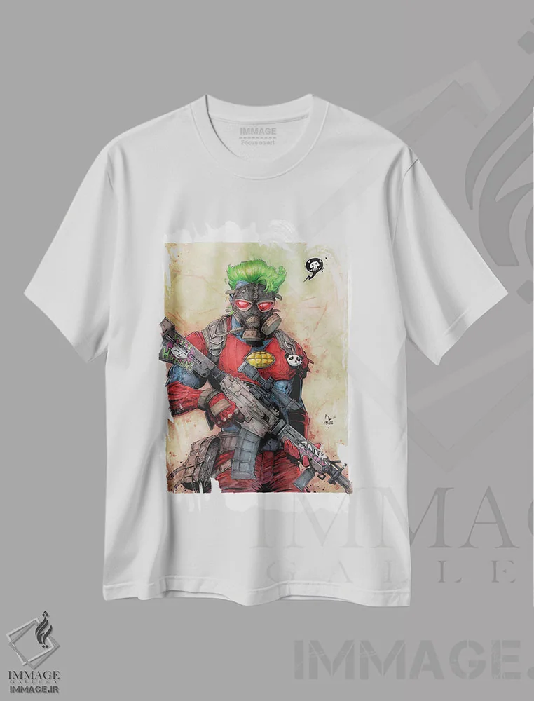 تیشرت سفید طرح دار – تیشرت فانتزی ,کاپیتان پلنت اثر مارسلو ونتورا فروشگاه ایماژ