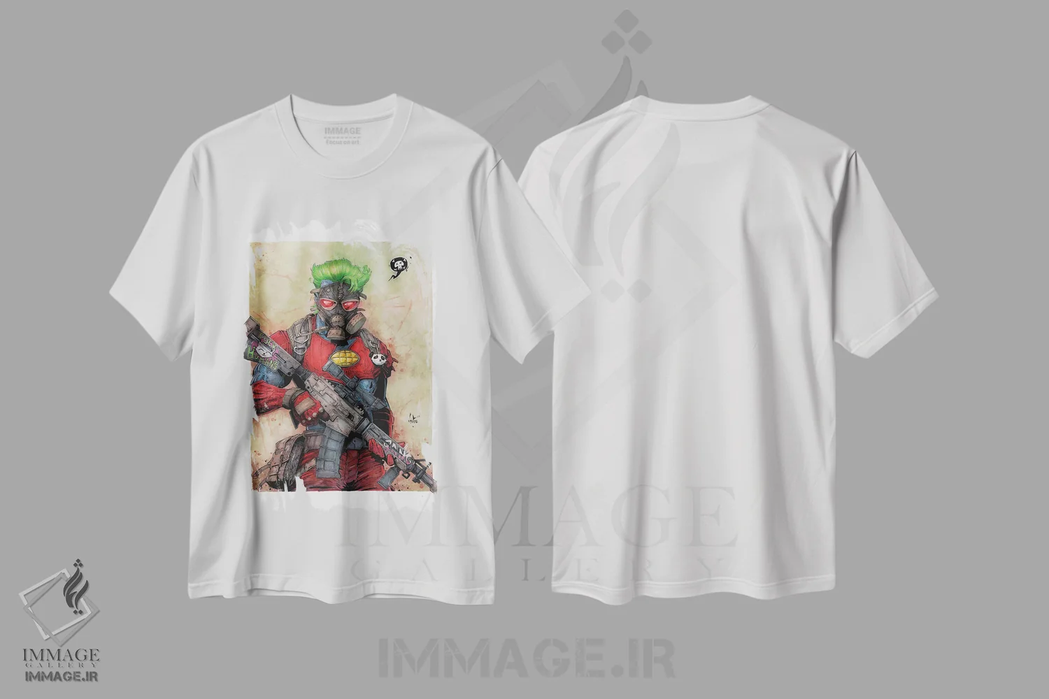 تیشرت سفید طرح دار – تیشرت فانتزی ,کاپیتان پلنت اثر مارسلو ونتورا فروشگاه ایماژ