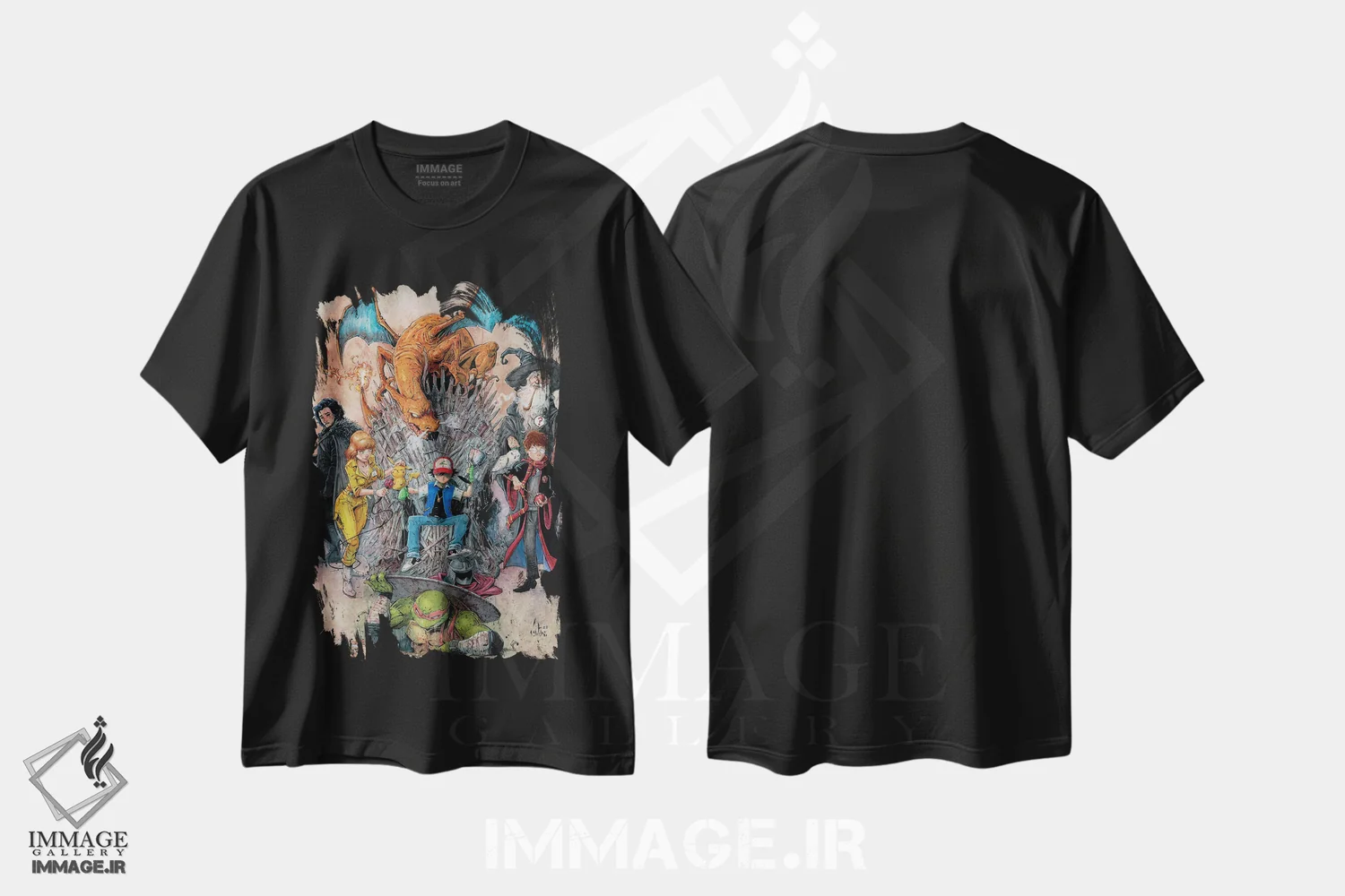 تیشرت مشکی طرح دار – تیشرت فانتزی ,عروج خاکستر اثر مارسلو ونتورا immage.ir