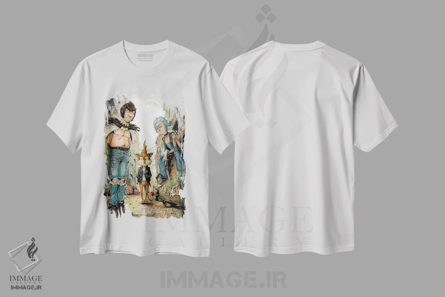 تیشرت سفید طرح دار – تیشرت هنری ,پرده های گوشتی اثر مارسلو ونتورا immage.ir