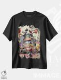 تیشرت مشکی طرح دار – تیشرت فانتزی ,سیرک روانی اثر مارسلو ونتورا فروشگاه ایماژ