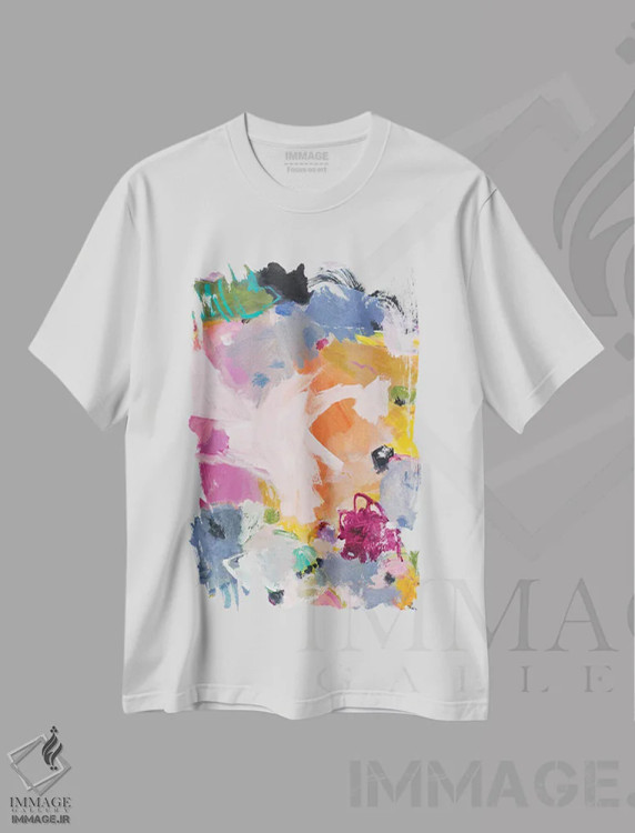 تیشرت سفید طرح دار – تیشرت هنری ,شعر پاییزی اثر ماریسول اِورا فروشگاه ایماژ