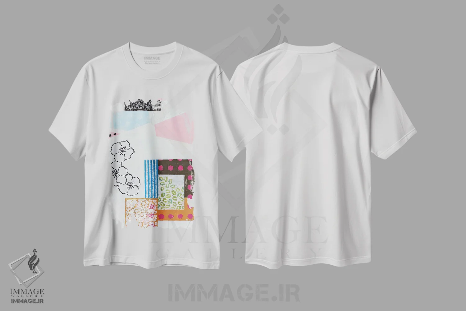 تیشرت سفید طرح دار – تیشرت گلدار ,انتخاب ها اثر ماریسول اِورا فروشگاه ایماژ