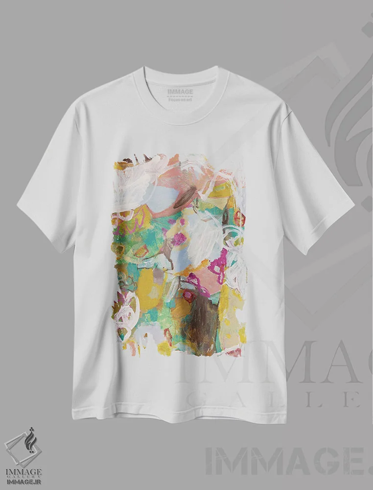 تیشرت سفید طرح دار – تیشرت هنری ,روح سوزان اثر ماریسول اِورا immage.ir