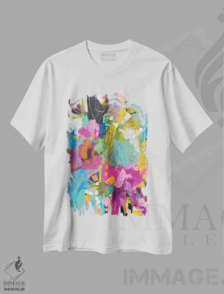 تیشرت سفید طرح دار – تیشرت فانتزی ,من خورشید را دنبال خواهم کرد اثر ماریسول اِورا immage.ir