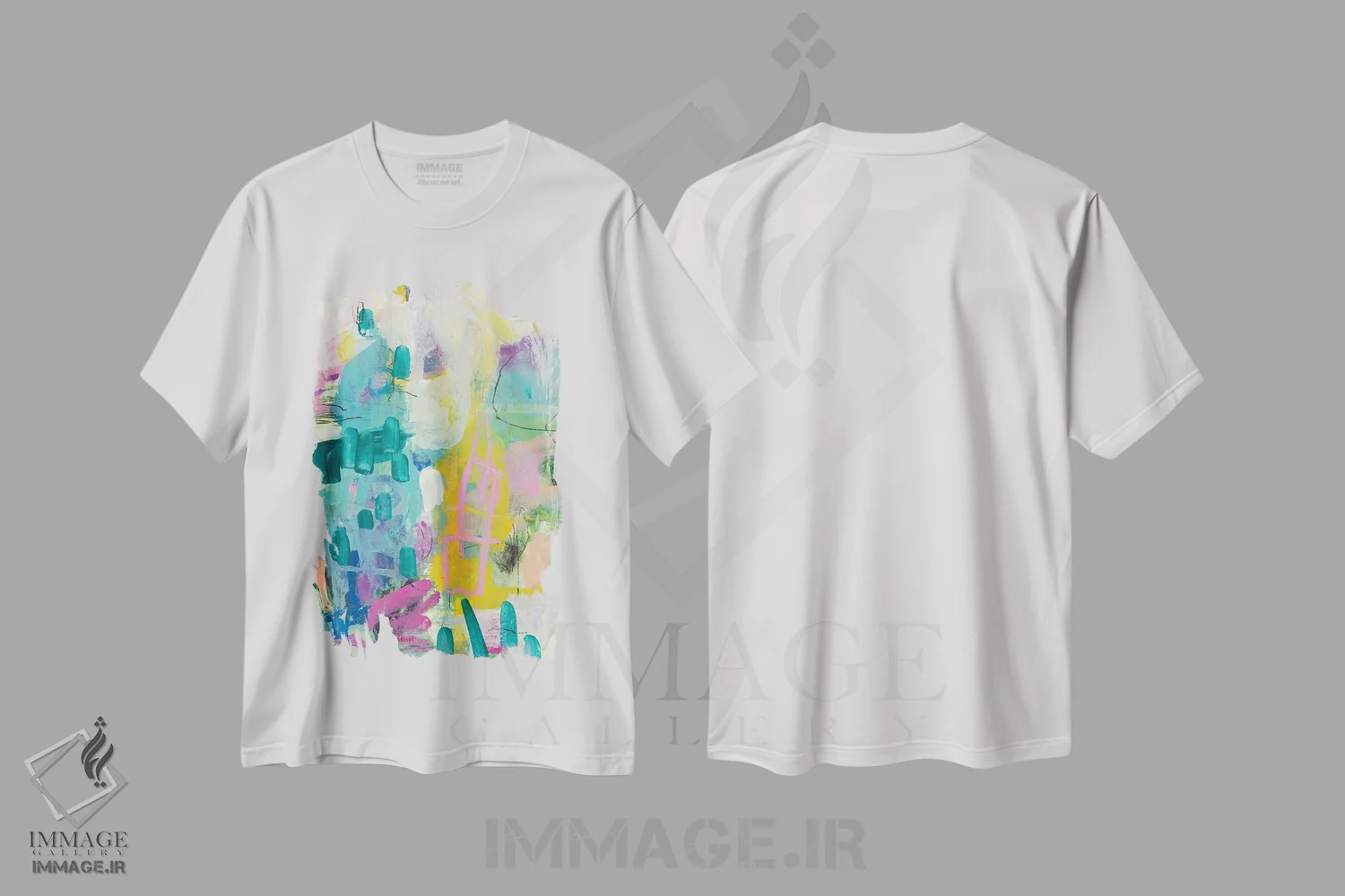 تیشرت سفید طرح دار – تیشرت طبیعت ,تنهایی یک دریاچهٔ وحشی اثر ماریسول اِورا فروشگاه ایماژ