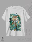 تیشرت سفید طرح دار – تیشرت حیوانات ,ببر هیپ هاپ در جنگل اثر سارا مانوفسکی فروشگاه ایماژ