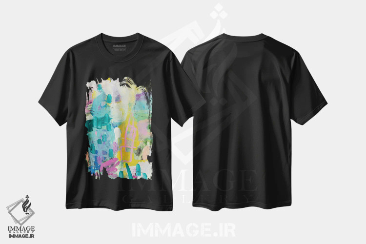 تیشرت مشکی طرح دار – تیشرت طبیعت ,تنهایی یک دریاچهٔ وحشی اثر ماریسول اِورا immage.ir